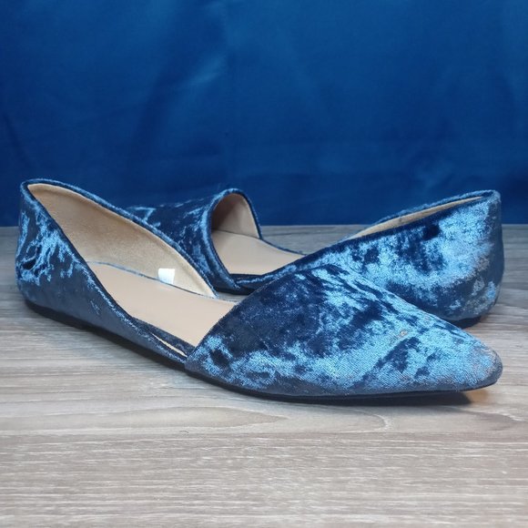a new day Shoes Blue Velvet Flat X A New Day Poshmark